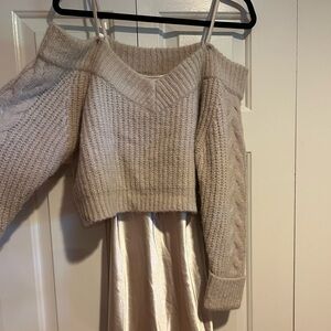 Anthropologie Mare Mare Women’s Layered Sweater and Slip Dress Extra Small